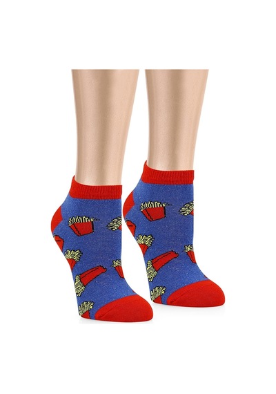 Ozzy Socks 5 Çift Eğlenceli Desenler Kadın Patik Çorap Ozzyp007 Çok Renkli2