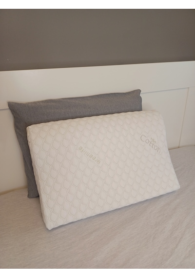 Simple The Pillow 57 Cm Boyun Yastığı Ortopedik Yastık Düzleşme Ve Boyun İçin Destekli Yastık Beyaz