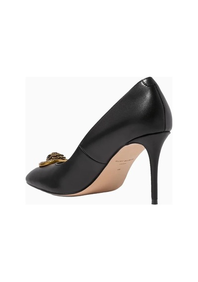 Kurt Geiger Chelsea Round Toe 85 Deri Lüks Tasarım Kadın Stiletto Topuklu Ayakkabı Siyah 40,5