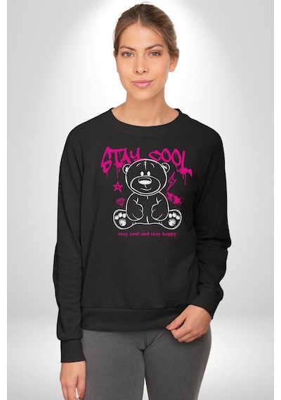 Serin Ve Mutlu Kal Unisex Siyah Sweatshirt Siyah