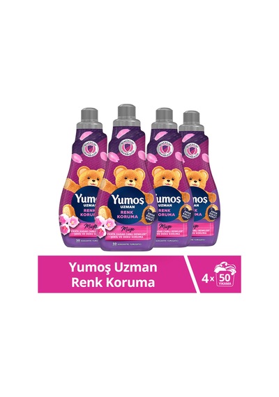 Uzman Konsantre Çamaşır Yumuşatıcısı Renk Koruma Kalıcı Koku 50 Yıkama 1200 Ml X4 Diğer