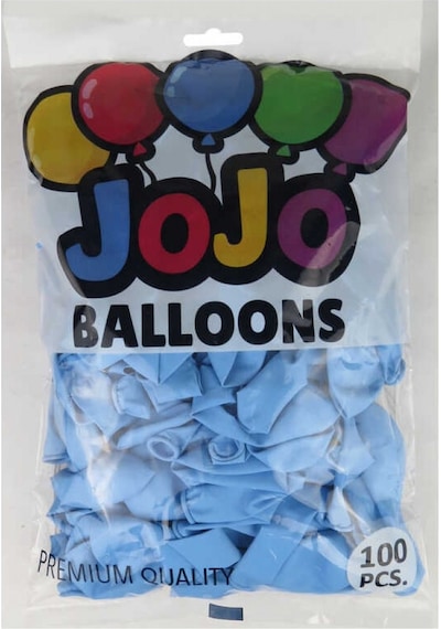 Balon Düz 12 İnc Jojo Balloons Makaron Mavi Çok Renkli