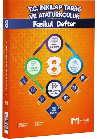 Mozaik Yayınları 8. Sınıf İnkılap Tarihi Ve Atatürkçülük Fasikül Defter