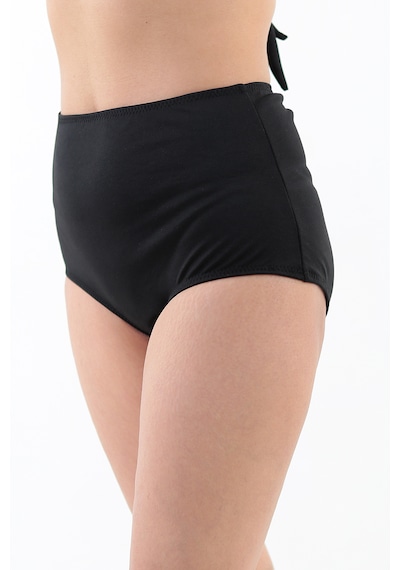 Kadın Büyük Beden Yüksek Bel Toparlayıcı Bikini Altı Siyah
