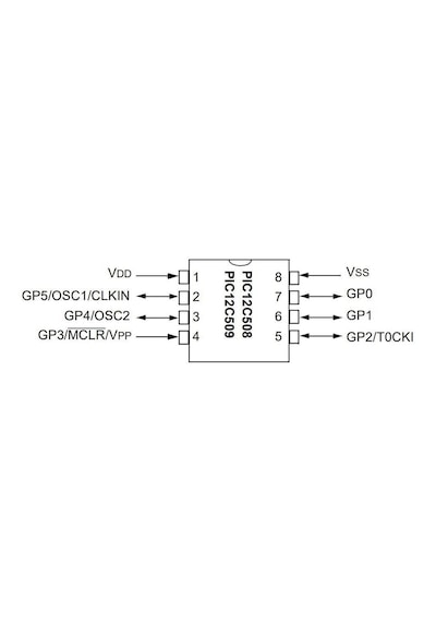 Pıc12C508A Soıc-8 8-Bit 4Mhz Mikrodenetleyici