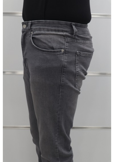 Denim Cartel Dmctekstil Erkek 951 Gri Yüksek Bel Rahat Kesim Boru Paça Jean Pantolon