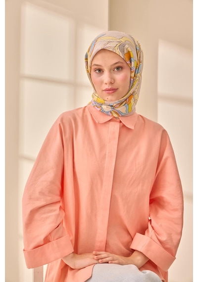Silk Home Olinda İpek Eşarp 47003-36 Gümüş, Sarı, Turuncu, Bebe Mavi, Lila
