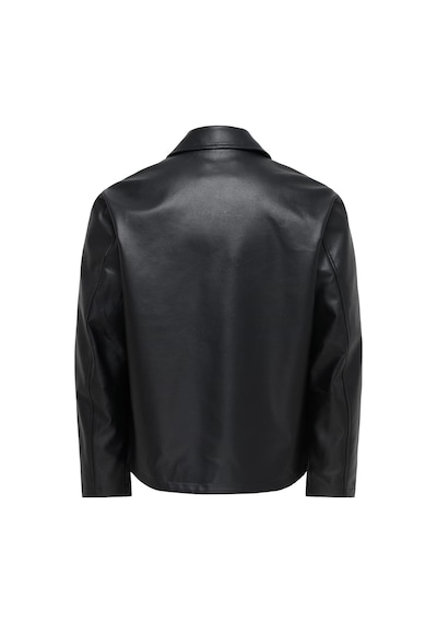 Only & Sons Erkek Onsrem Siyah Deri Ceket - 22038683