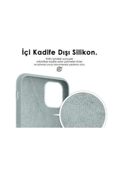 Pointtech Apple Uyumlu iPhone 15 İçi Kadife Süet Yumuşak Liquid Silikon Lansman Telefon Kılıfı