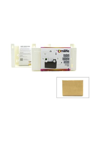 Modem Saklama Kutusu - Plastik - Tek Renk - 25x15x6 Cm Çok Renkli