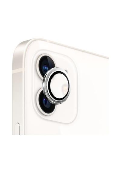 Safeus Safir Temperli Kamera Lens Koruyucu Apple Uyumlu iPhone 12 Ve Mini İle Beyaz