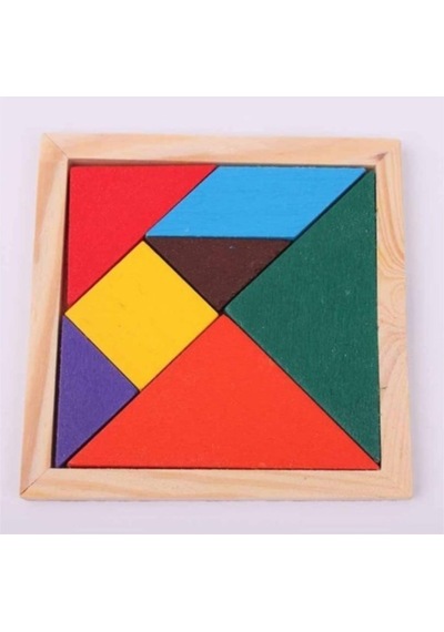 Ahşap Renkli Tangram 6A