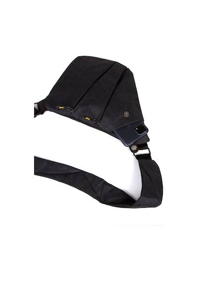 Newish Polo Heybe Keten Kumaş Çapraz Göğüs Ve Omuz Çantası New121 - Siyah
