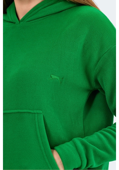 Slazenger Sassa 2 Li Set Kadın Kapüşonlu Cepli Sweatshırt Sarı - Yeşil