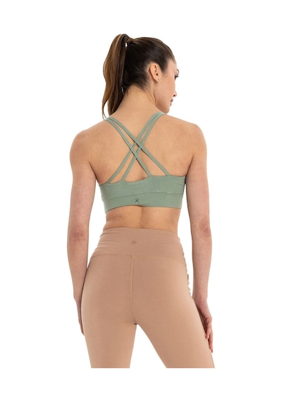 Inguz Çift Askılı Sırtı Çapraz Yoga Büstiyer Açık Yeşil