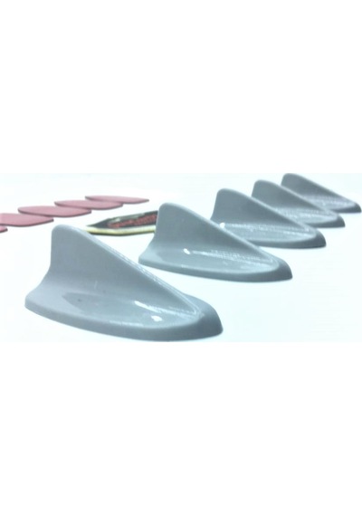 Şüscar 5 Li Mini Shark Balina Anten Seti Balık Sırtı Süs Anten Gri