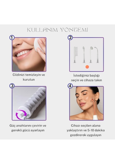 East Medikal 4 Problu Yüz Cilt Bakım Gençleştirme Yüksek Frekans Cihazı