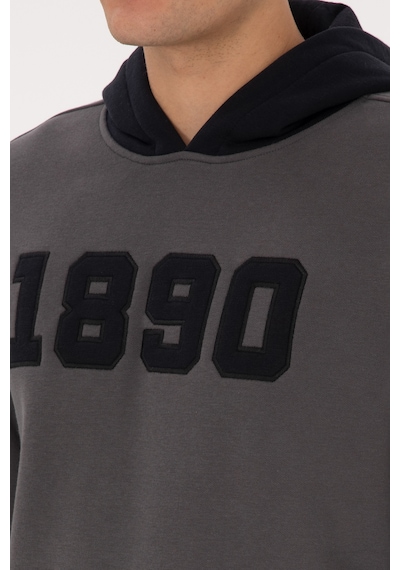 U.S. Polo Assn. Erkek Regular Fit Kapüşonlu Şardonlu Gri Sweatshirt 50316359-VR024