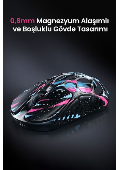 Gravastar Mercury Xpro Rgb 32k Dpı Optik Gaming Mouse+8k Dongle, Kablosuz, Magnezyum Alaşımlı, Progr Xpro