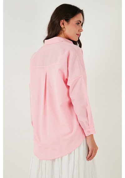 Lela Pamuk Karışımlı Regular Fit Bayan Gömlek 6772418 Şeker Pembe Lela Pamuk Karışımlı Regular Fit Bayan Gömlek 6772418 Şeker Pembe