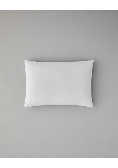 English Home Comfort Pamuklu Sıvı Geçirmez Alez Yastık Kılıfı Beyaz Beyaz