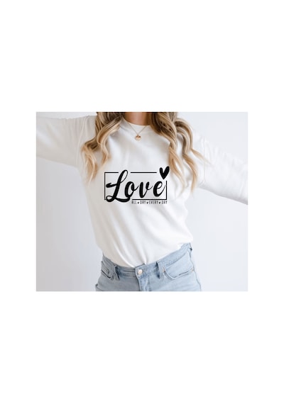 Magors Stıl-x Sevgililer Gününe Özel Love Baskılı Oversıze Bisiklet Yaka Pamuklu Sweatshırt Beyaz Magors Stıl-x Sevgililer Gününe Özel Love Baskılı Oversıze Bisiklet Yaka Pamuklu Sweatshırt Beyaz