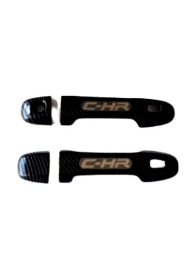 Autogp Toyota C-hr 2016-2019 Yazılı Dıs Kapı Kolu Kaplama Smart Key Karbon