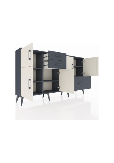 Arges Konsol 5 Raflı 3 Çekmeceli 5 Kapaklı 176x30x99 Antrasit-aytaşı/antrasit Aytası/antrasıt - Antrasıt Arges Konsol 5 Raflı 3 Çekmeceli 5 Kapaklı 176x30x99 Antrasit-aytaşı/antrasit Aytası/antrasıt - Antrasıt