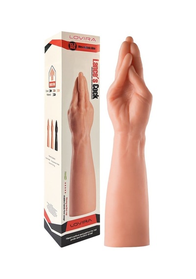 35 Cm Dev Boy Ekstra Kalın Realistik El Tasarımlı Dildo Ten Rengi Çok Renkli
