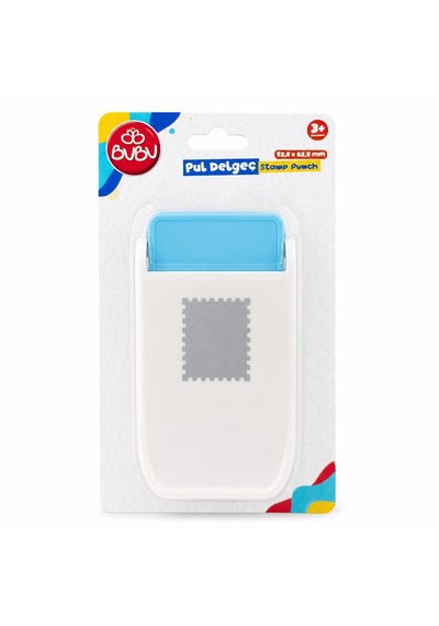 Bu-bu Şekilli Delgeç Pul 52,8x63,5 Mm De0034 Mavi-beyaz