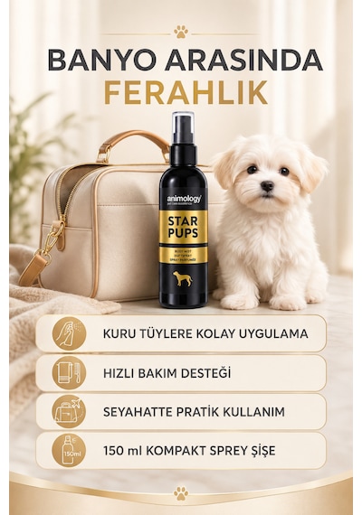 Animology Star Pups Fragrance Mist Yavru Köpek Parfümü 150 Ml