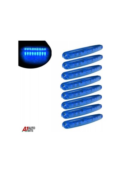 Ahmet Otomotiv 9'lu Parmak Led 12-24 Volt Uyumlu 10 Adet- Mavi