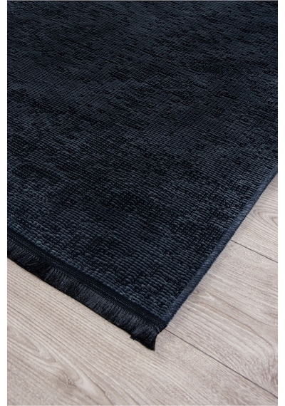 Antrasit Şönil Kilim Makinede Yıkanabilir Kaymaz Taban Halı Yolluk Antrasit