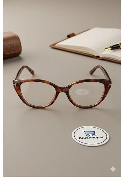 Luvıa Cateye Mavi Işık Filtreli Ekran Koruma Pc Gözlüğü Unisex Camları Değişime Uygundur Leopar