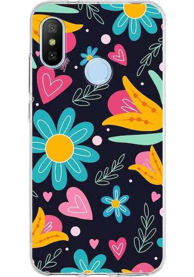 Xiaomi Mi A2 Lite İle Uyumlu Retro Color 1 Kamera Korumalı Şeffaf Kılıf Şeffaf