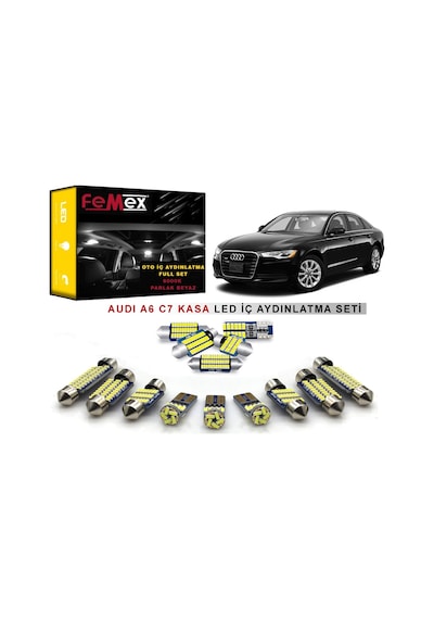 Femex Audi A6 C7 Kasa Led İç Aydınlatma Ampul Seti Femex Parlak Beyaz