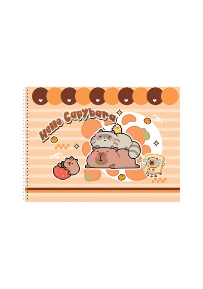 Mynote Capybara Boyama Kitabı 48 Yaprak - 7 Adet Tarı Beyaz