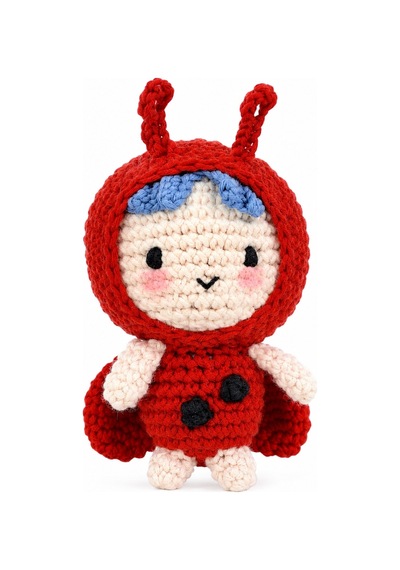 Bakgelal Hello Adorable Uğur Böceği Amigurumi Yapım Kiti, 2'li Bff Crochet Seti