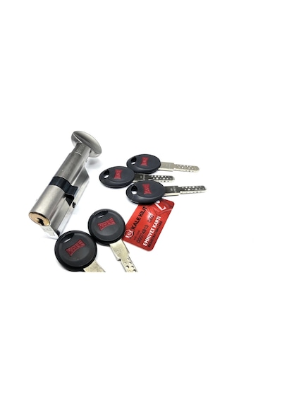 Kale 164 Cecm Tüpten Şifreli Silindir 68mm 26+10+32 - Nikel 5 Anahtarlı