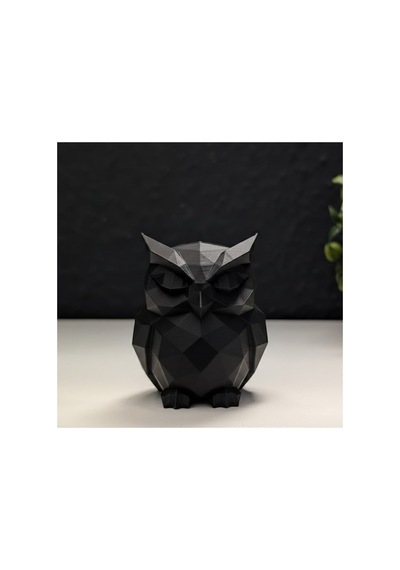 Ofis/ev Dekoratif Siyah Baykuş Figuru