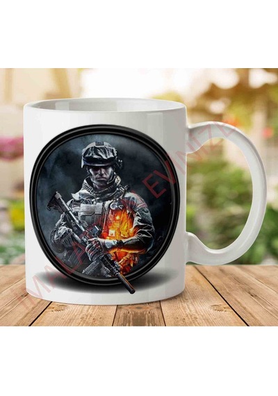 1-1699 Battlefield Hardline İki Tarafı Baskılı Kupa Bardak.jpg Çok Renkli