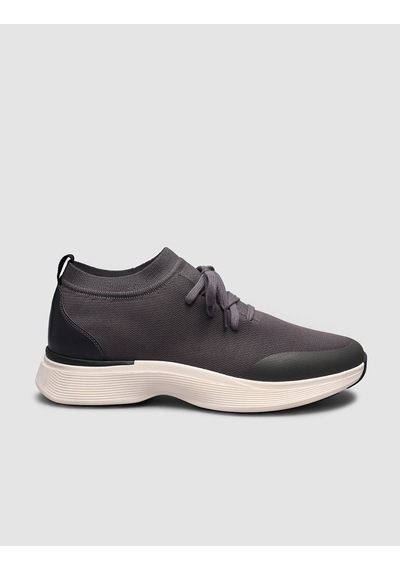Cabani Triko & Hakiki Dana Deri Gri Erkek Sneaker Gri