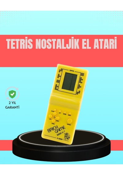 Retro Tetris El Aterisi Pil İle Çalışan Taşınabilir Mini Oyun Konsolu -