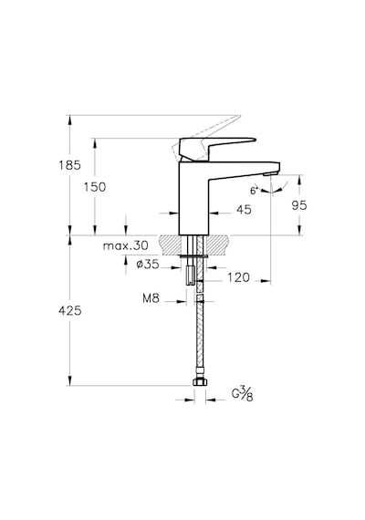 Artema Root Square Lavabo Bataryası Bakır A4273226