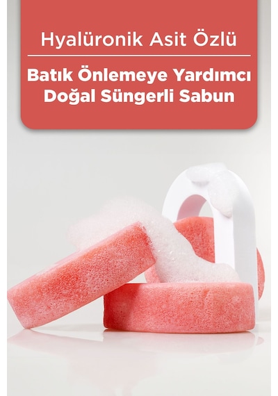 Hyalüronik Asit Özlü Batık Ve Çilek Bacak Onarımına Yardımcı Doğal Süngerli Sabun Hanımeli