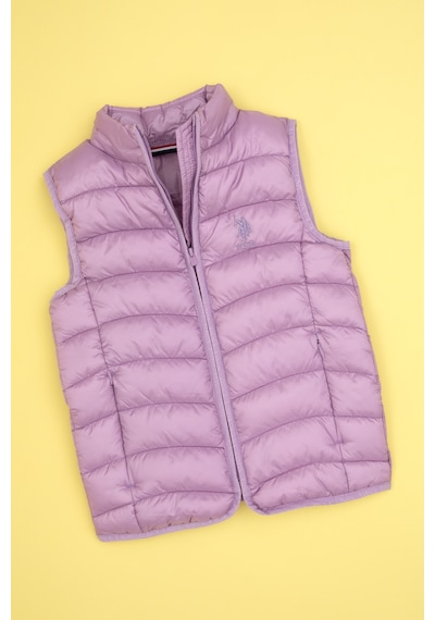 U.S. Polo Assn. Kız Çocuk Lila Kapitone Şişme Yelek 50313049-VR034 U.S. Polo Assn. Kız Çocuk Lila Kapitone Şişme Yelek 50313049-VR034