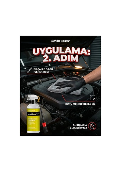 Araç Oto Susuz Motor Temizleyici 500ml Sprey Mustang