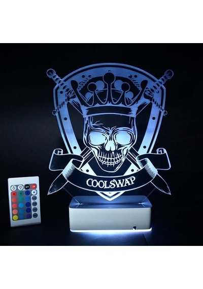 Kişiye Özel Kral Iskelet 3D Led Lamba