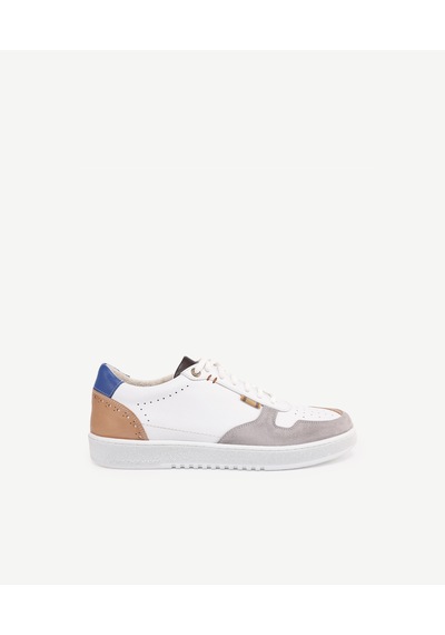 Yargıcı Retro Görünümlü Deri Spor Sneakers 24yeay4471x 002 Beyaz