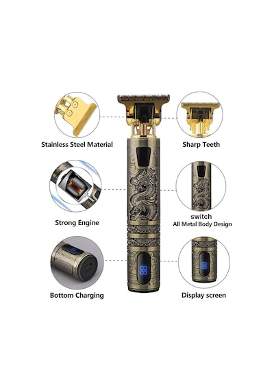T9 Vintage Saç Düzeltici Usb Şarjlı Saç Sakal Tıraş Makinesi